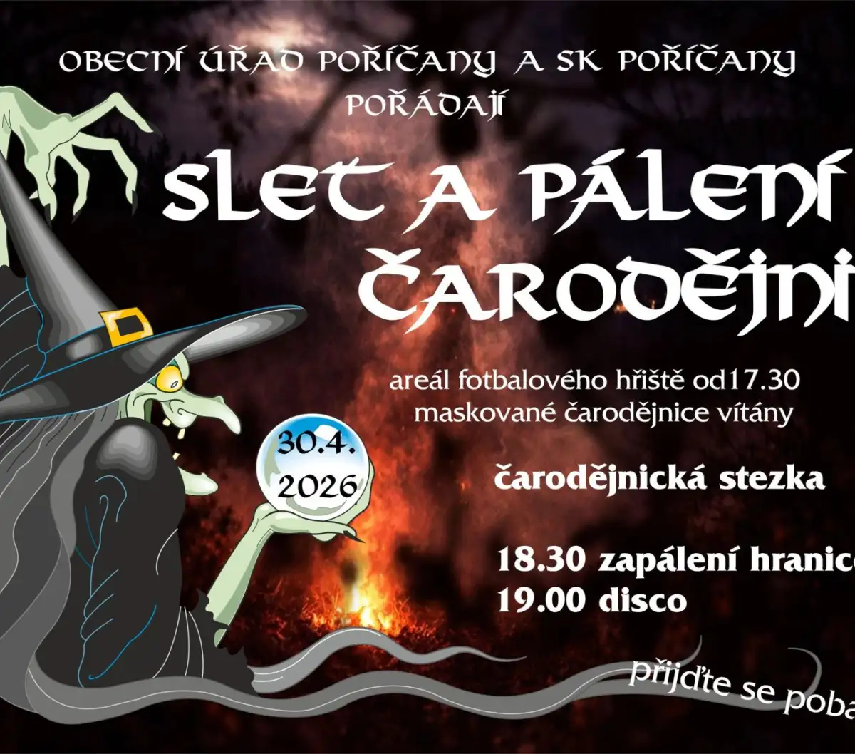 ČARODĚJNICE 30.4.2026 na hřišti