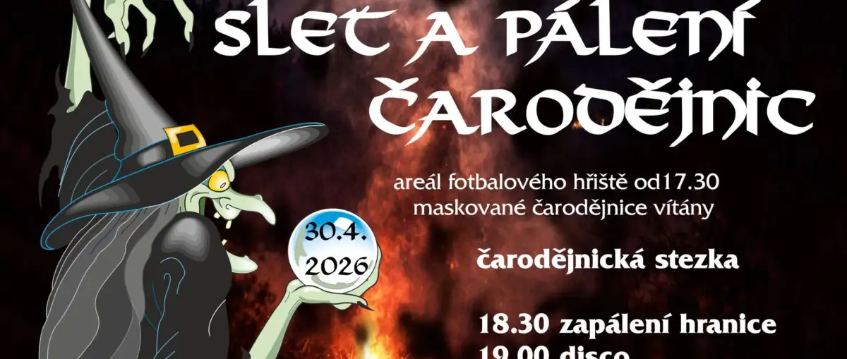 ČARODĚJNICE 30.4.2026 na hřišti